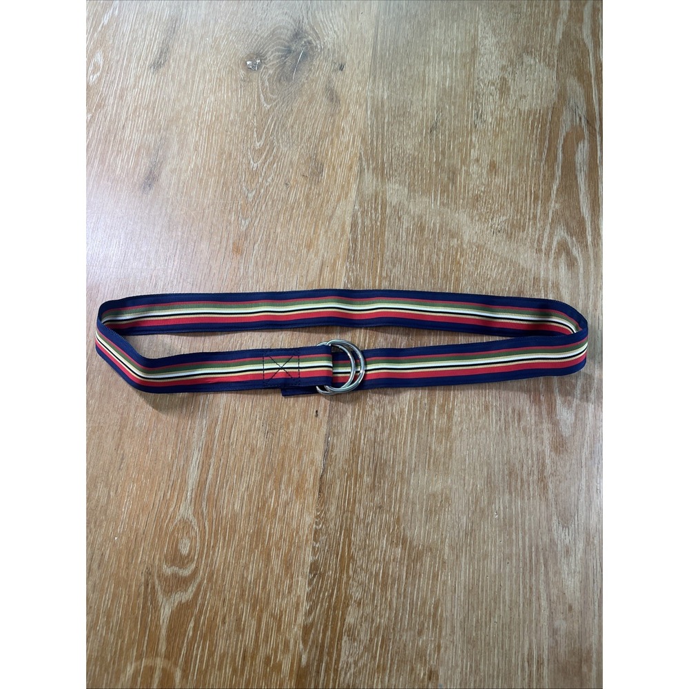 J.Crew Colors Stripe D-Ring Women's Belt S/M ‎ Preppy Y2K